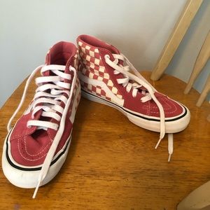 Red Checkered Vans Hightops